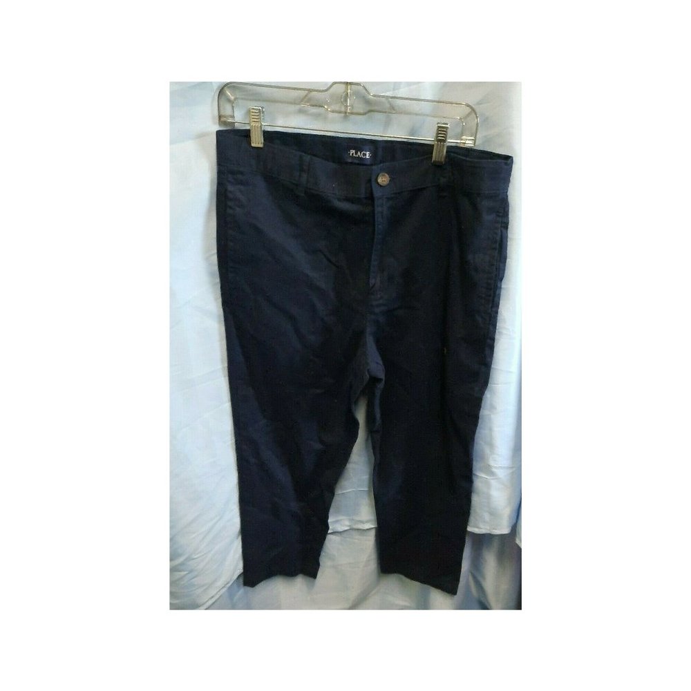 Size 16H 16 Husky The Childrens Place Navy Blue Chino Pants Trousers NWT Uniform - Picture 1 of 4